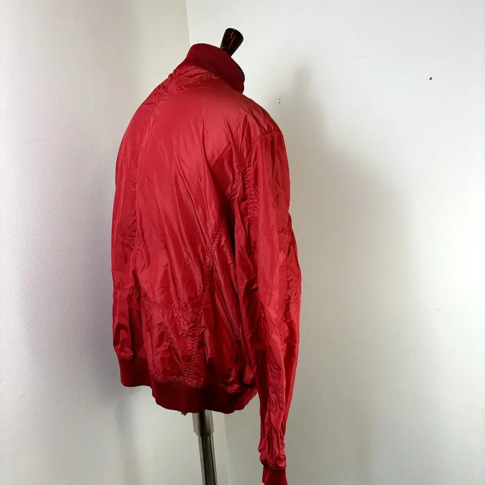 Baldessarini Size 54IT 44US Men's Red Windbreaker Full Zip Jacket Made in Poland